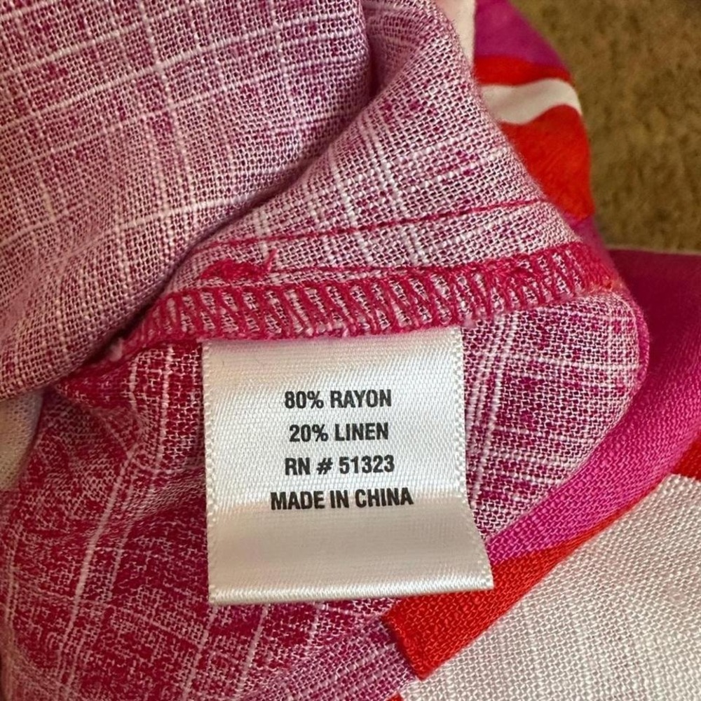 NWT MSK Brand pink red and white floral women's dress size medium. - Picture 4 of 6
